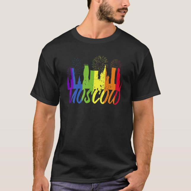 Camiseta Moscow Pride Skyline  Pride Parade Moscow (Anverso)
