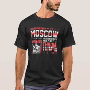 Camiseta Moscú Rusia Tipografía de Monumentos Viaje