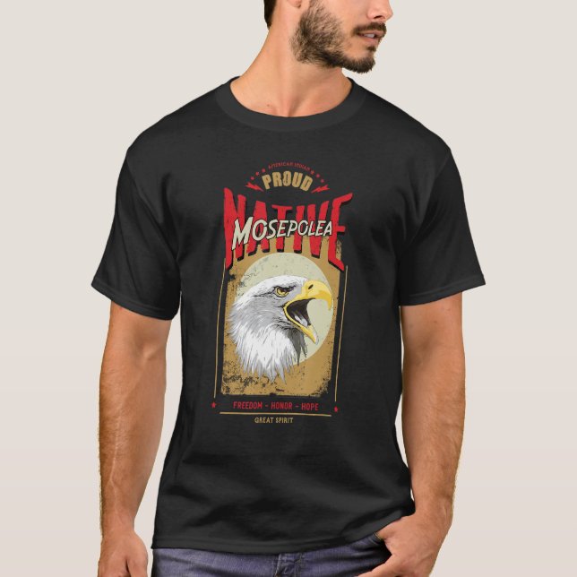 Camiseta Mosepolea Nativo Estadounidense Águila Espíritu Vi (Anverso)