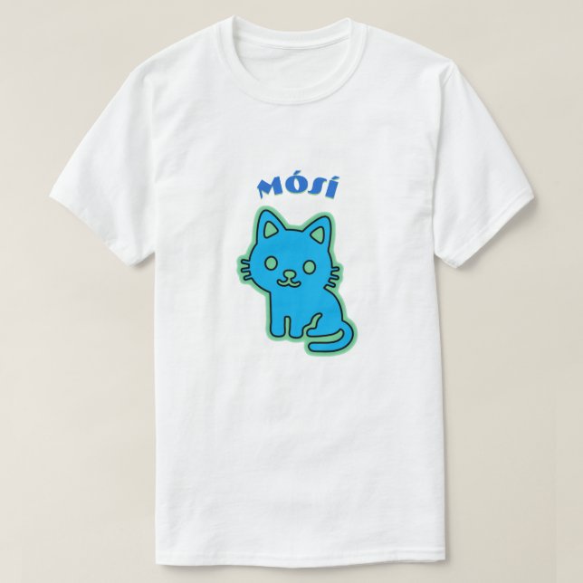 Camiseta Mósí - gato adentro (Diseño del anverso)