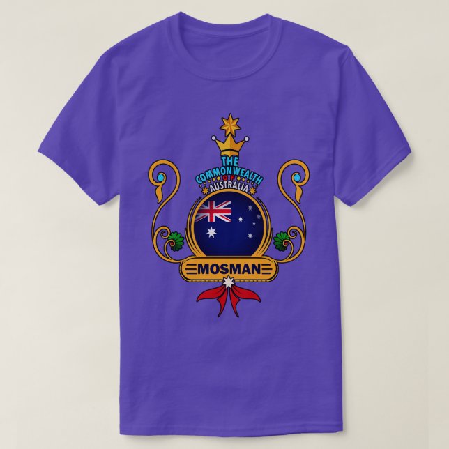 Camiseta Mosman suburb Pride Golden Australian Flag Souveni (Diseño del anverso)