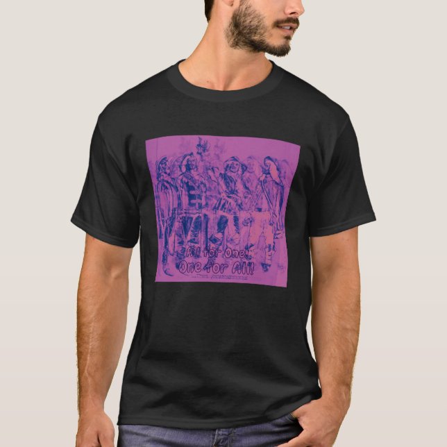 Camiseta Mosqueteros para ropa de bebé nerd para hombres li (Anverso)