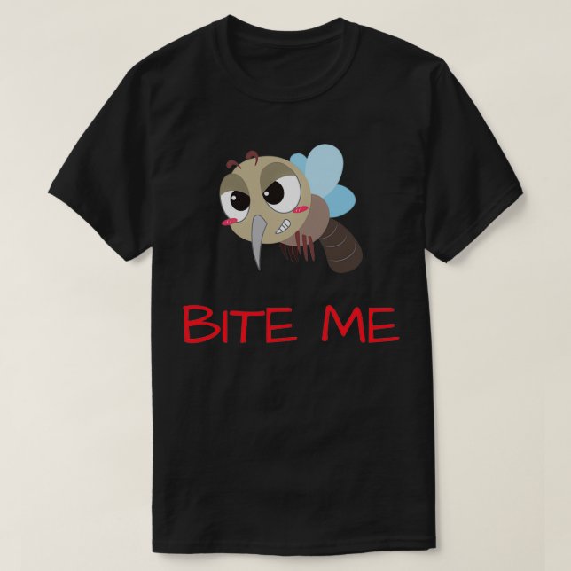 Camiseta Mosquito BITE ME Mosquito Funny Mosquito Memes Div (Diseño del anverso)