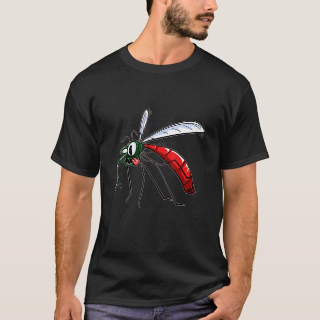 Camiseta Mosquito Cute Grimacing (Anverso)