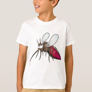 Camiseta Mosquito de Dibujos Animados Bebiendo Sangre Insec