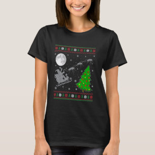 Camiseta Mosquito feo Navidad Iluminación Árbol Santa Ridin