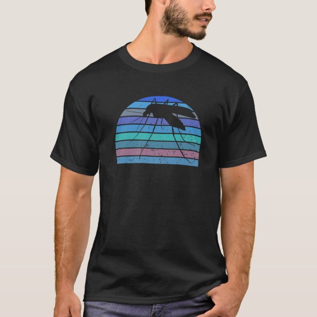 Camiseta Mosquito retro mosquito vintage Silhouette Animal (Anverso)