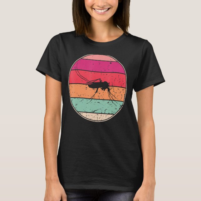 Camiseta Mosquito retro mosquito vintage Silhouette Animal (Anverso)