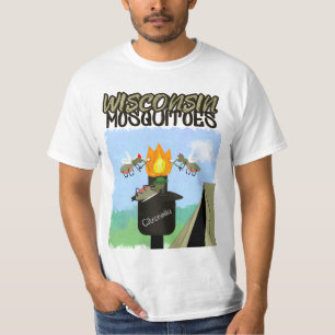 Camiseta Mosquitos de Wisconsin Dibujo Animado - Camping po