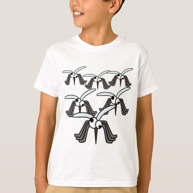 Camiseta Mosquitos divertidos volando listos para matar a u (Anverso)