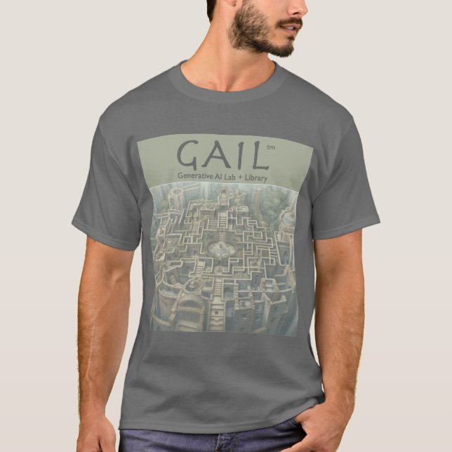 Camiseta - "Moss Green Labyrinth" (Anverso)