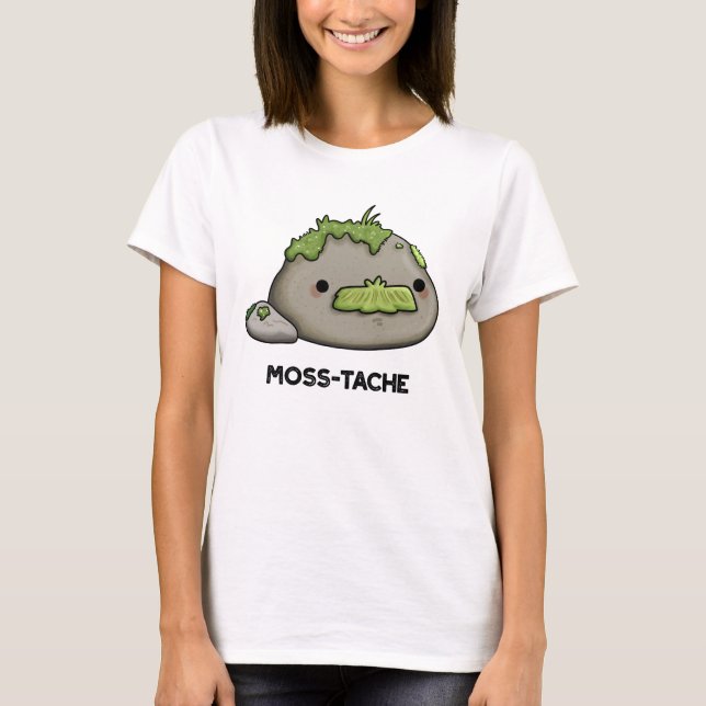Camiseta Moss-tache Funny Mustache Pun (Anverso)
