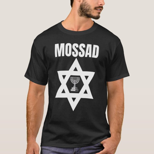 Camiseta Mossad Israel Israeli Secret Service Tel Aviv Meno (Anverso)