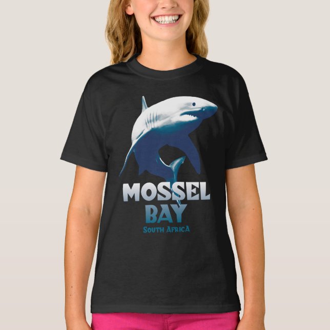 Camiseta Mossel Bay Gran Buceo de Tiburón Blanco (Anverso)
