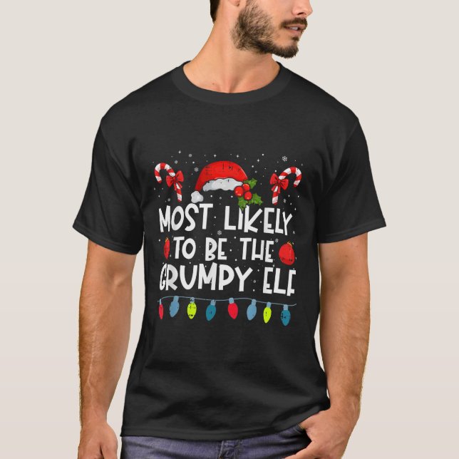 Camiseta Most Likely To Be The Mpy Elf Family Crew Christma (Anverso)