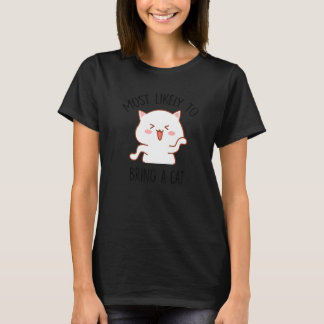 Camiseta Most Likely To Bring Home A Cat Cute Cat  Christma