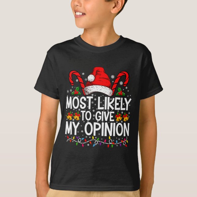 Camiseta Most Likely To Give My Onion Funny Christmas  (Anverso)