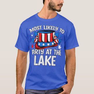 Camiseta Most Likely to Party At The Lake 4th Of July Famil