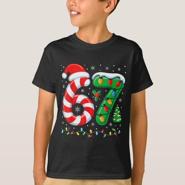 Camiseta Most Likely To Say 67 Christmas Matching 7 6 Famil (Anverso)