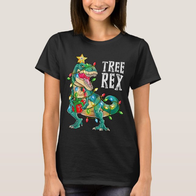 Camiseta Most Wonderful Christmas Co Dinosaur Christmas Tre (Anverso)
