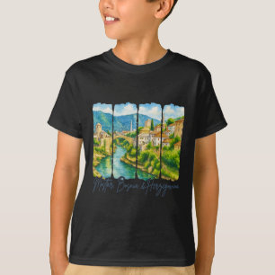 Camiseta Mostar Bosnia y Herzegovina Viaje Viaje Pincelada