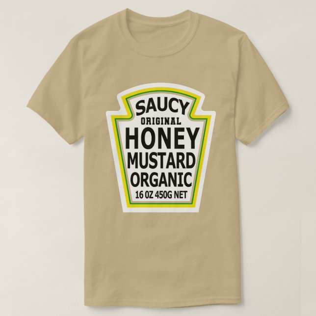 Camiseta mostaza miel Packet disfraces de Halloween (Diseño del anverso)