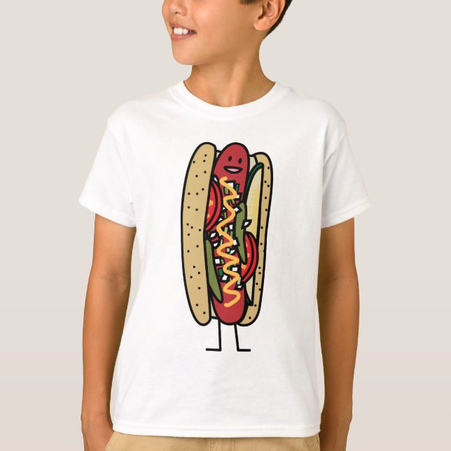 Camiseta Mostaza roja caliente del bollo de la amapola del (Anverso)