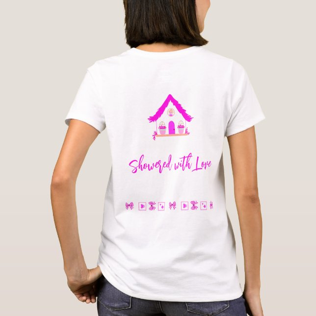 Camiseta Mostrada con la ducha de bebé de la casa de Love P (Reverso)
