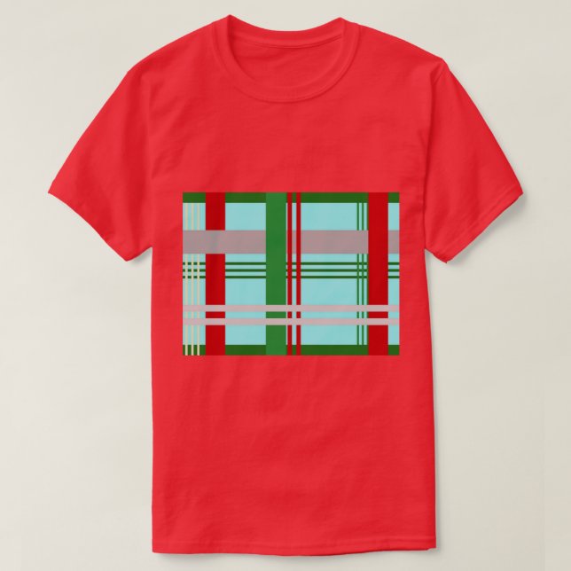 Camiseta Mostrado azul brillante, verde y rojo (Diseño del anverso)