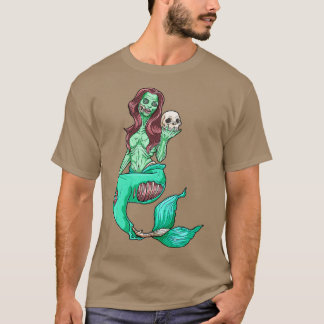 Camiseta Mostrador de sirena zombi disfraz Halloween Scary 