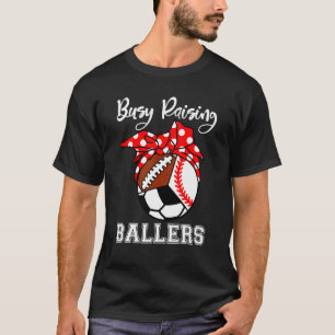 Camiseta Mostrando a los baloncestistas, madre futbolista d