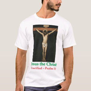 Camiseta mostrando crucifixión de Jesucristo