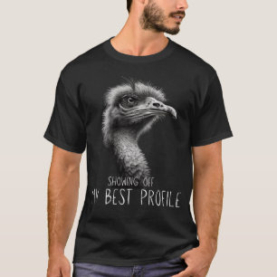 Camiseta Mostrando mi mejor avestruz sarcástico