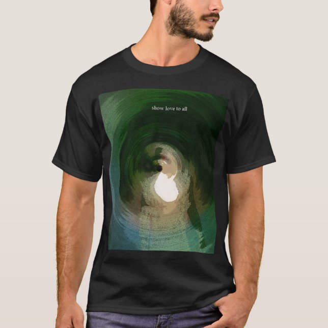 Camiseta Mostrar Amor A Todos - Arte Resumen Verde (Anverso)