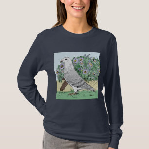 Camiseta Mostrar el color de rastrillo y flor