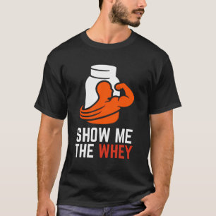 Camiseta Mostrar El Polvo De Proteína De Suero