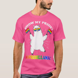 Camiseta Mostrar mi orgullo LGBT No Probllama Llama AæPride