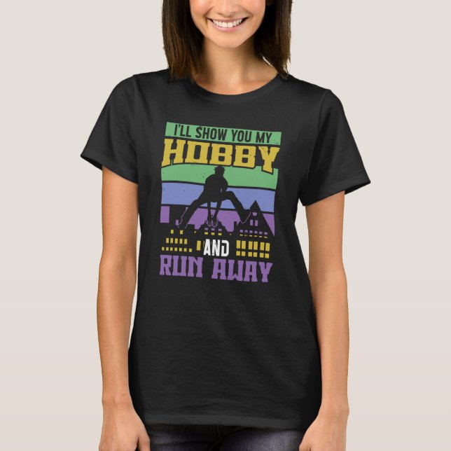 Camiseta Mostrar mi pasatiempo de huida para rastreadores l (Anverso)