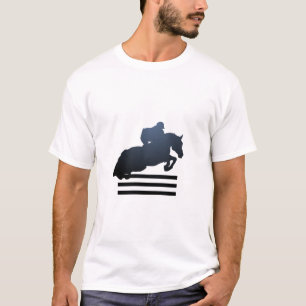 Camiseta Mostrar saltador limpiando un obstáculo.
