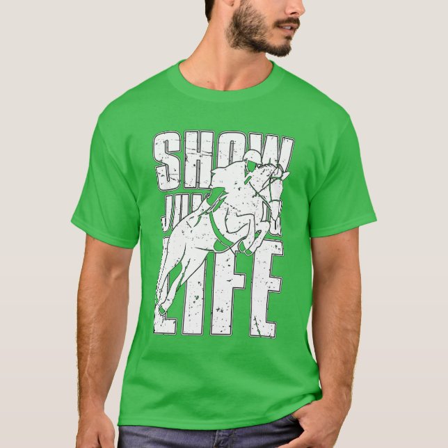 Camiseta Mostrar Salto de Vida Caballo de Amantes Mostrar S (Anverso)