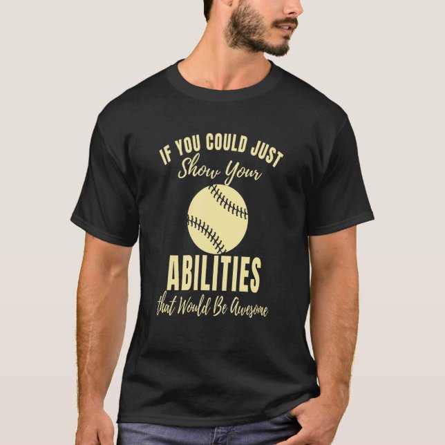 Camiseta Mostrar tu programa de juegos de Softball de Abili (Anverso)