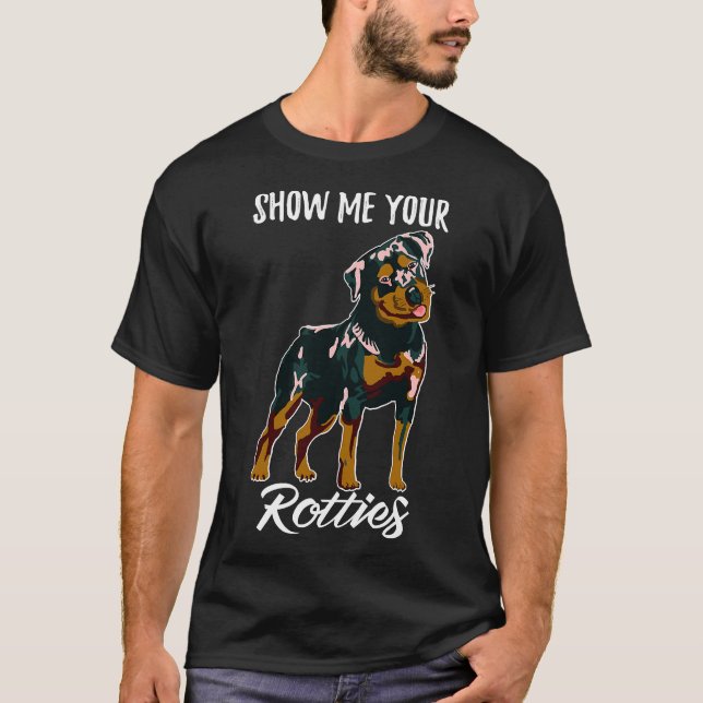Camiseta Mostrar tu Rottweiler de Rotties (Anverso)