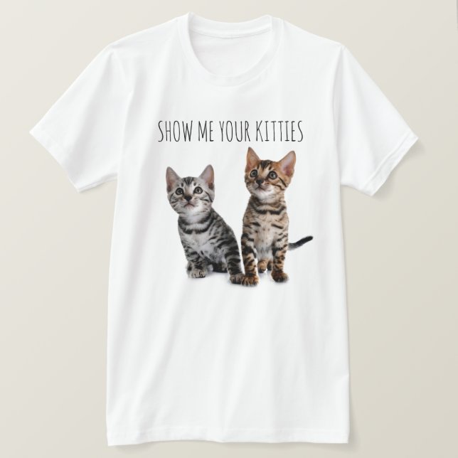 Camiseta Mostrar tus gatitos (Anverso del diseño)
