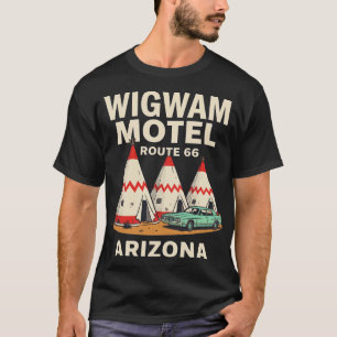 Camiseta Motel Wigwam Americana Retro al borde de la carret