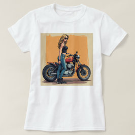 Camiseta Motera preparándose para conducir