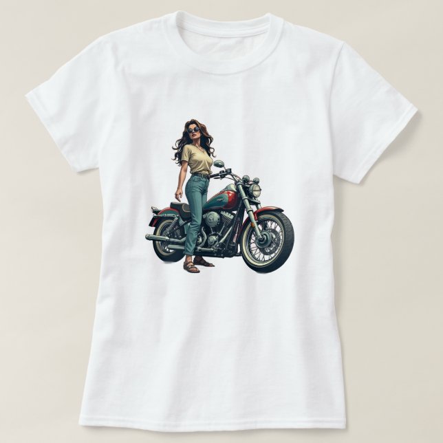 Camiseta Motera señora  (Diseño del anverso)