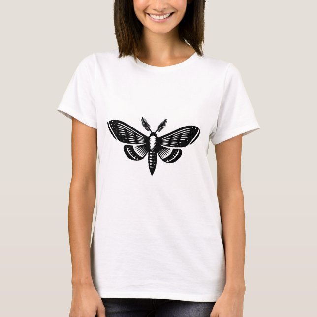 Camiseta Moth - Negro (Anverso)
