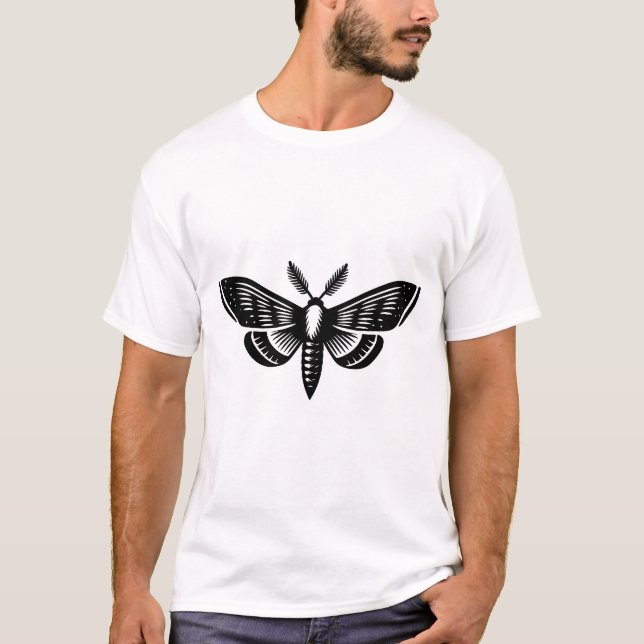 Camiseta Moth - Negro (Anverso)
