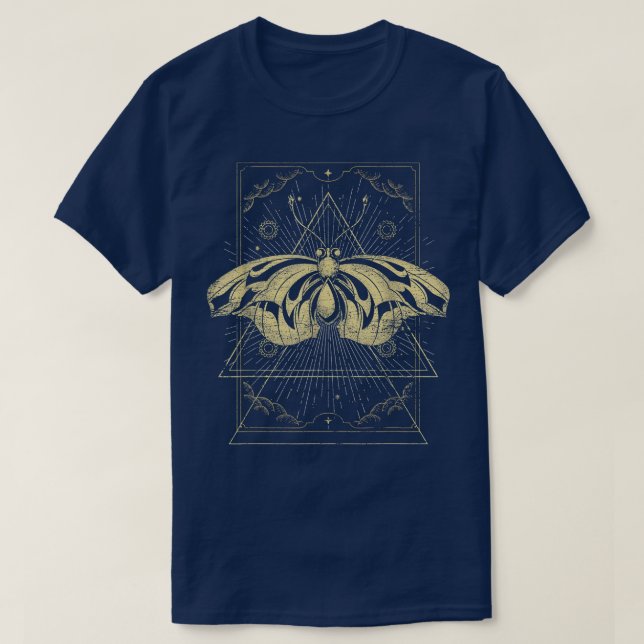 Camiseta Moth Pagan Wiccan Tarot Card Dark Magic Occult  (Diseño del anverso)
