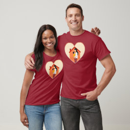 Camiseta Mother and Child Love Illustration – Warm Family